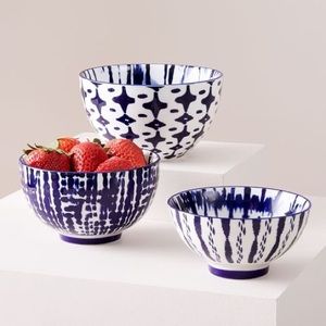 NWT West Elm Tie Dye Bowls (set of 3)